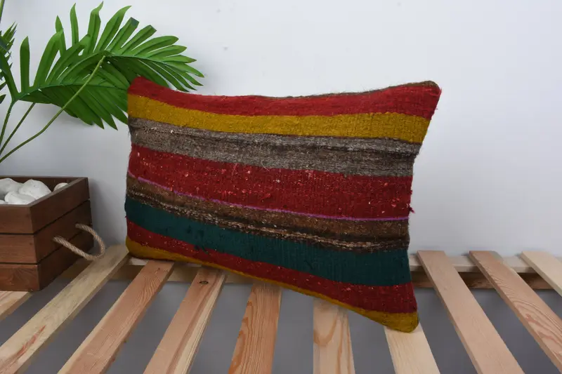 12x20 Red Pillow Case, Handmade Kilim Cushion, Cushion Case, Interior Designer Pillow, Home Decor Pillow, Sofa Pillow Case - 5