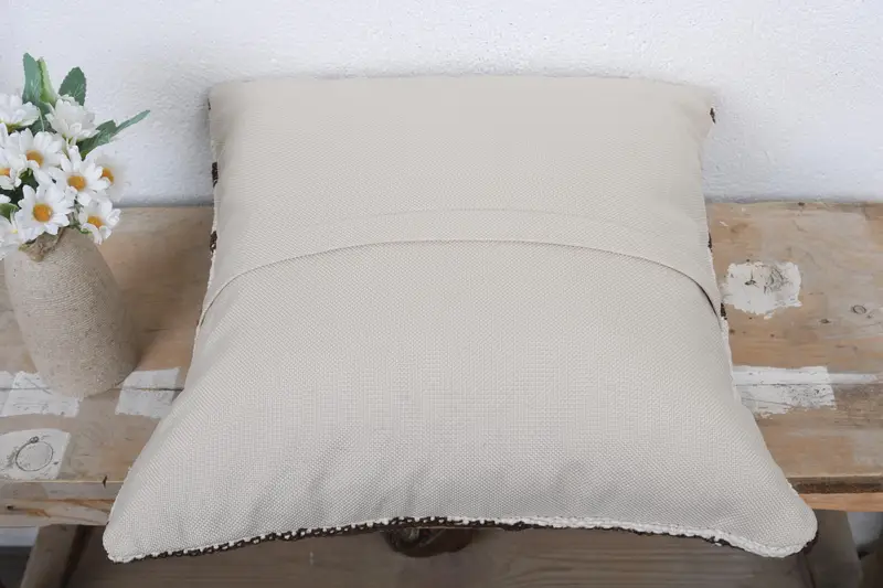 Retro Throw Pillow, Vintage Pillow, Cushion Cover, Kilim Cushion Sham, 16x16 White Cushion Case, Boho Pillow Sham Cover, Bolster Cushion Case - 7