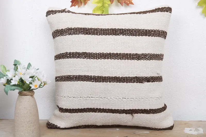 Retro Throw Pillow, Vintage Pillow, Cushion Cover, Kilim Cushion Sham, 16x16 White Cushion Case, Boho Pillow Sham Cover, Bolster Cushion Case - 2