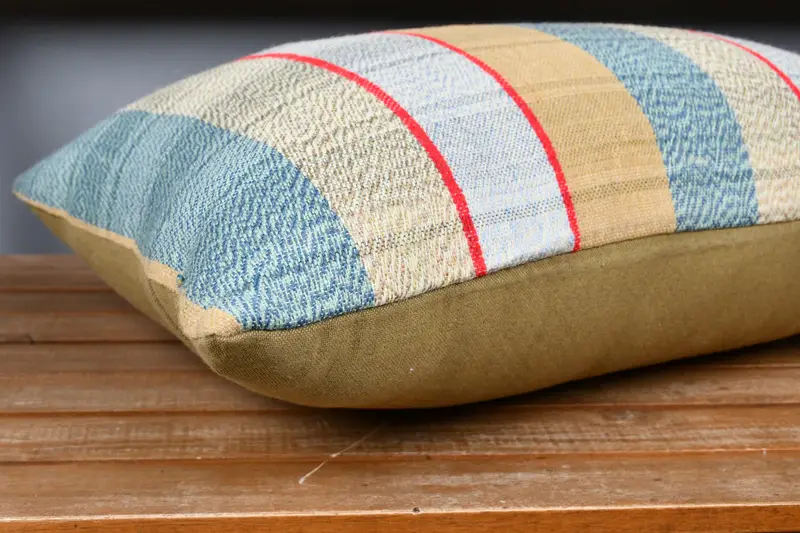 Vintage Kilim Pillow, Interior Designer Pillow, 16x24 Blue Cushion Cover, Handwoven Pillow Cover Cushion Case, Turkish Kilim Pillow, Pillow Sham - 4