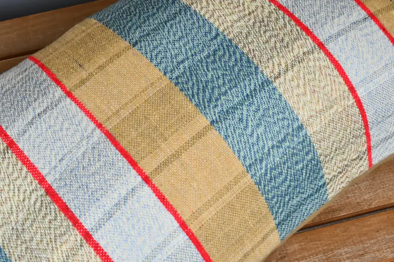 Vintage Kilim Pillow, Interior Designer Pillow, 16x24 Blue Cushion Cover, Handwoven Pillow Cover Cushion Case, Turkish Kilim Pillow, Pillow Sham - 3