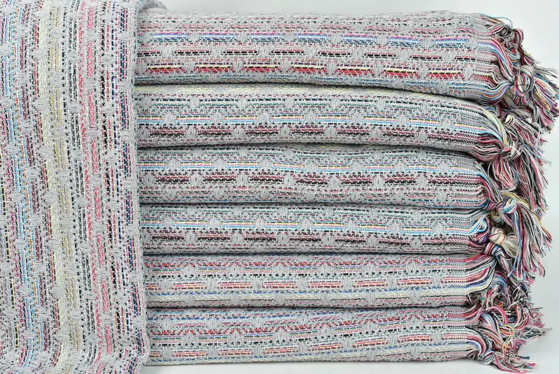 Throw Blanket Couch, Turkish Blanket Throw, Organic Throw, Personalized Gifts, 90x78 Cotton Leaf Design Towel, Woven Blanket, Gift Boxes - 1