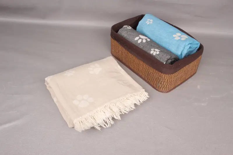 70x36 Cotton Paw Design Towel, Bridal Party Gifts, Travel towel, Custom Wedding Gifts, Unique Wedding Gift, Customized Turkish Towel, Fouta towel - 7