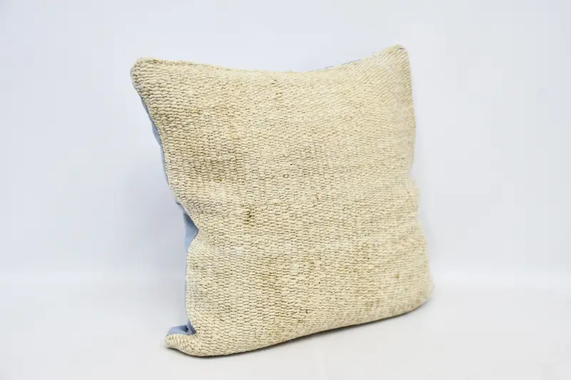 Boho Pillow Sham Cover, Turkish Pillow, Throw Kilim Pillow, 32x32 White Pillow Sham, Pillow Sham, Living Room Throw Cushion Case - 3