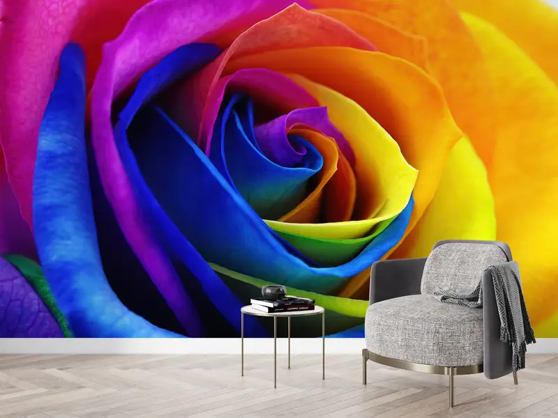 Modern Gül Baskılı Duvar Kağıdı: Trendy, Renkli, Zarif Ev Dekorasyonu