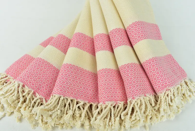 House Warming Gift, Holiday Towel, Hammam towel, 70x40 Cotton Geometric Towel, Soft towel, Housewarming Gift, Summer Towel, Custom Wedding Gifts - 4
