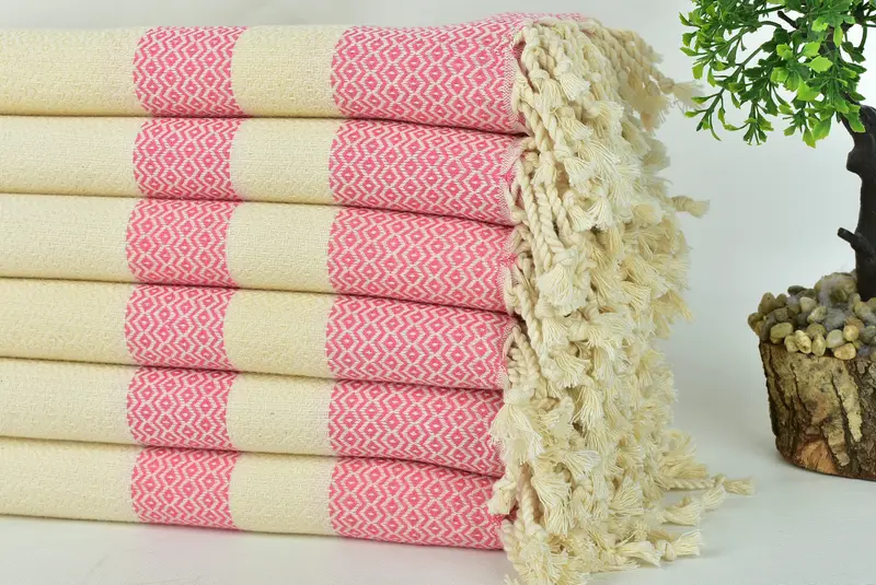 House Warming Gift, Holiday Towel, Hammam towel, 70x40 Cotton Geometric Towel, Soft towel, Housewarming Gift, Summer Towel, Custom Wedding Gifts - 3