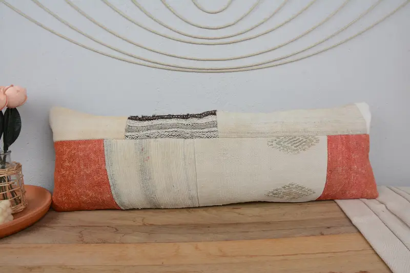 Outdoor Bolster Cushion Cover, Interior Designer Pillow, Pillow for Couch, Cushion Cover, 12x36 White Cushion Case, Pillow for Sofa - 2