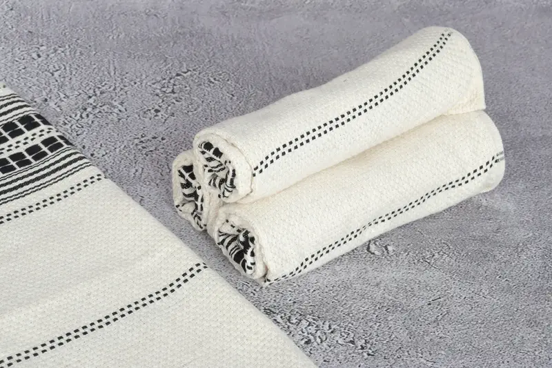 Wedding Gift Kitchen Towel, Personalized Dish Towel, Monogram Kitchen Towel, 40x20 Linen Striped Towel, Turkish Towel Hand Towel, Memorial Gift - 8