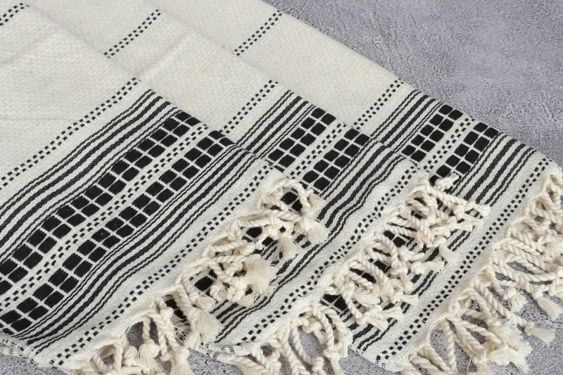 Wedding Gift Kitchen Towel, Personalized Dish Towel, Monogram Kitchen Towel, 40x20 Linen Striped Towel, Turkish Towel Hand Towel, Memorial Gift - 5