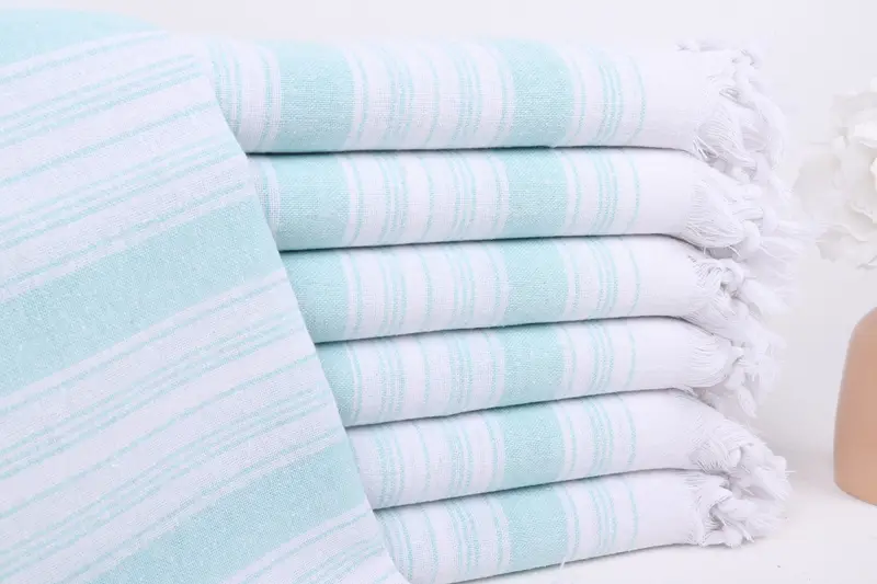 Bridal Shower Favors, Oversized Beach Towel, Cute Beach Towel, Gift For Best Friend, Best Friend Gift, 68x32 Cotton Striped Towel, Wedding Favors - 1