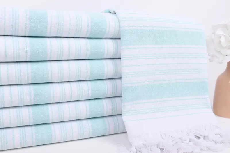 Bridal Shower Favors, Oversized Beach Towel, Cute Beach Towel, Gift For Best Friend, Best Friend Gift, 68x32 Cotton Striped Towel, Wedding Favors - 2