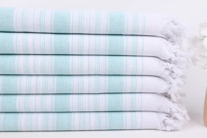 Bridal Shower Favors, Oversized Beach Towel, Cute Beach Towel, Gift For Best Friend, Best Friend Gift, 68x32 Cotton Striped Towel, Wedding Favors - 3