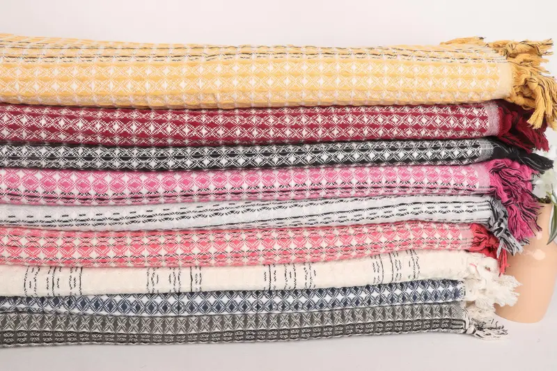 96x70 Cotton Striped Towel, Organic Throw, Monogram Blanket, Bridesmaid Gifts, Bridal Shower Gift, Bachelor Gift, Organic Beach Blanket - 2