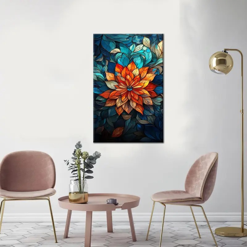 Vibrant Floral Canvas: Elegant, Colorful Wall Art Decor