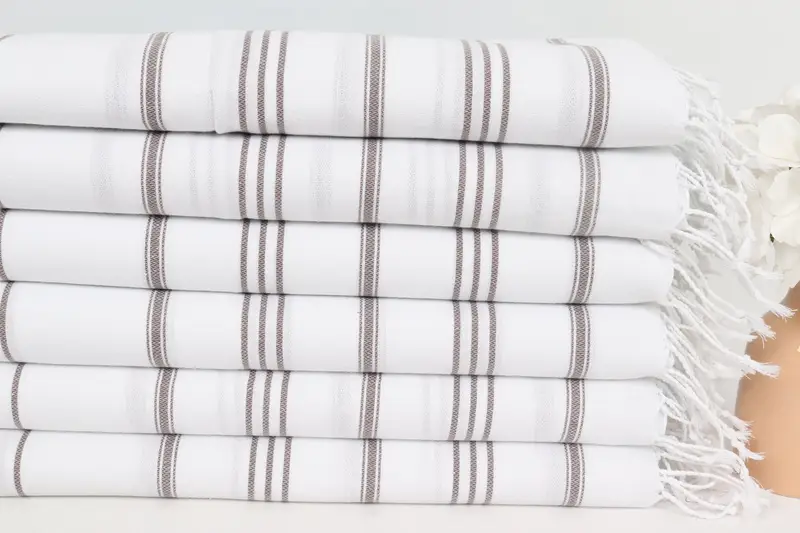Banyo havlu, seyahat havlu, 40x24 pamuk çizgili havlu, en iyi arkadaş Noel hediyesi, en iyi arkadaş düğün hediyesi, Türk çay havlu, düğün hediyesi - 3