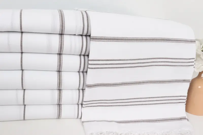 Banyo havlu, seyahat havlu, 40x24 pamuk çizgili havlu, en iyi arkadaş Noel hediyesi, en iyi arkadaş düğün hediyesi, Türk çay havlu, düğün hediyesi - 2