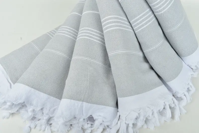 Gift Towel, Turkish Towel Set, Hammam Towel USA, Personalized Bridesmaid Gift, Personalized Towel, Travel towel, 70x36 Cotton Striped Terry Towel - 4