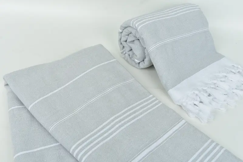 Gift Towel, Turkish Towel Set, Hammam Towel USA, Personalized Bridesmaid Gift, Personalized Towel, Travel towel, 70x36 Cotton Striped Terry Towel - 7