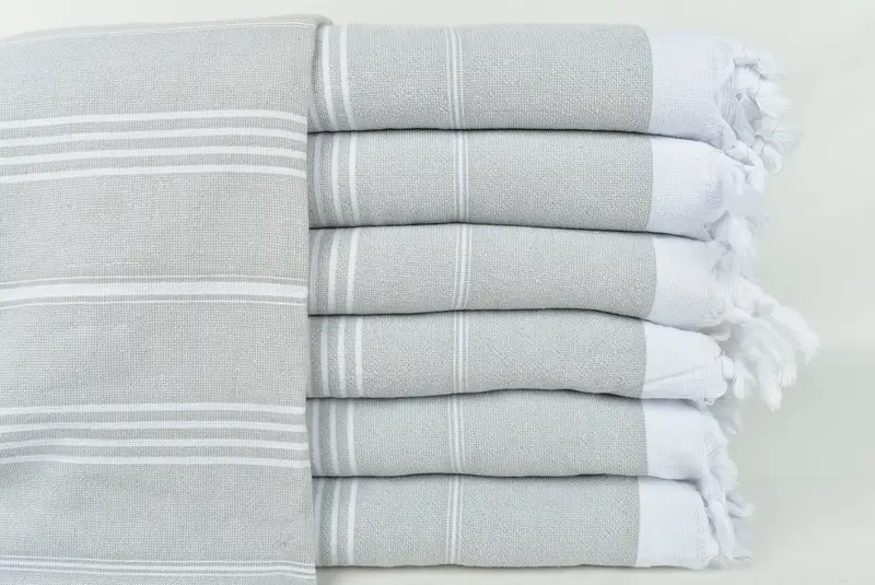 Gift Towel, Turkish Towel Set, Hammam Towel USA, Personalized Bridesmaid Gift, Personalized Towel, Travel towel, 70x36 Cotton Striped Terry Towel - 1