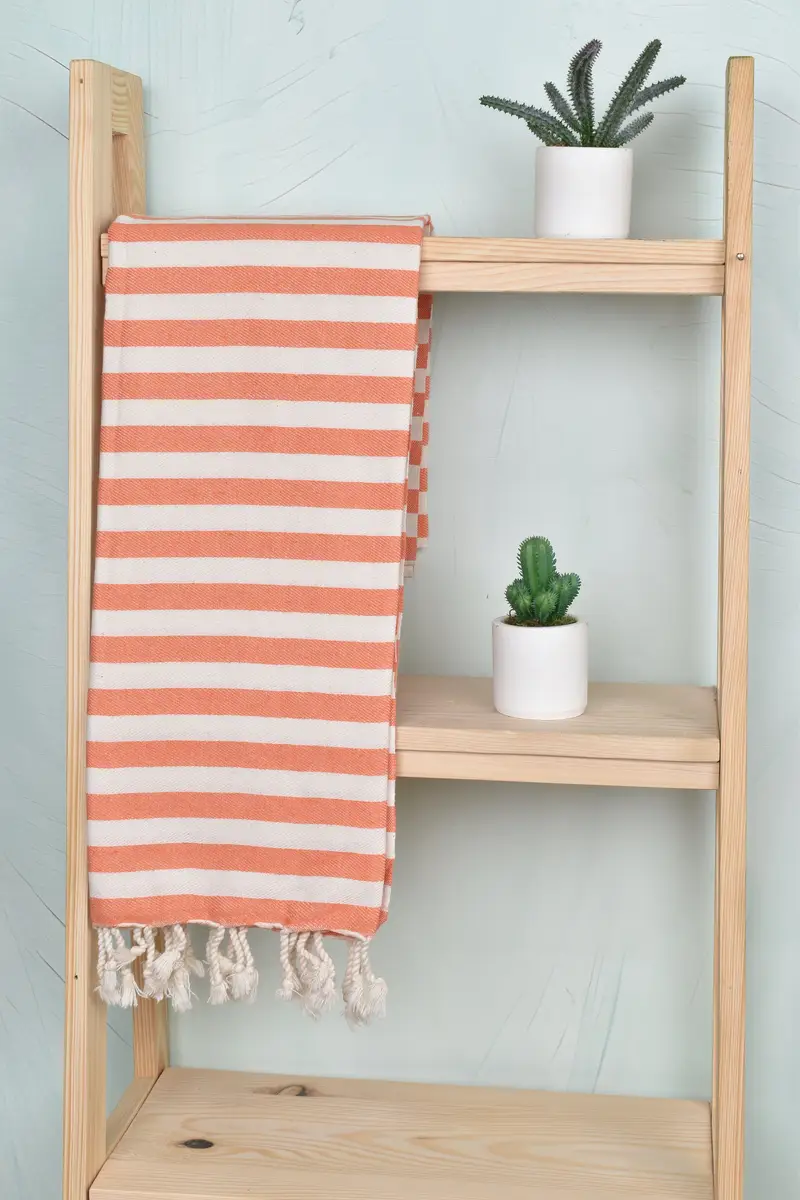Monogram Beach Towel, Organic towel, 80x36 Cotton Striped Towel, Quick-drying cotton Turkish beach towel, Bachelorette Party Favors, Baby Boy Gift - 8