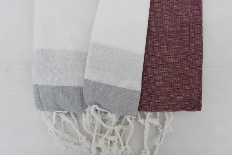 Sand-Resistant Peshtemal, 70x40 Cotton Striped Towel, Yoga Towel, Lightweight Turkish towel, Quick-Dry Beach Towel, Xmas Gifts, Soft towel - 4