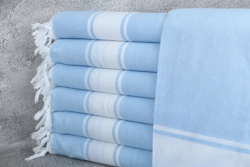 Custom Gifts, Absorbent Turkish peshtemal towel for beach use, Personalized Towel, Beach towel, Absorbent towel, 70x40 Cotton Striped Towel - 1