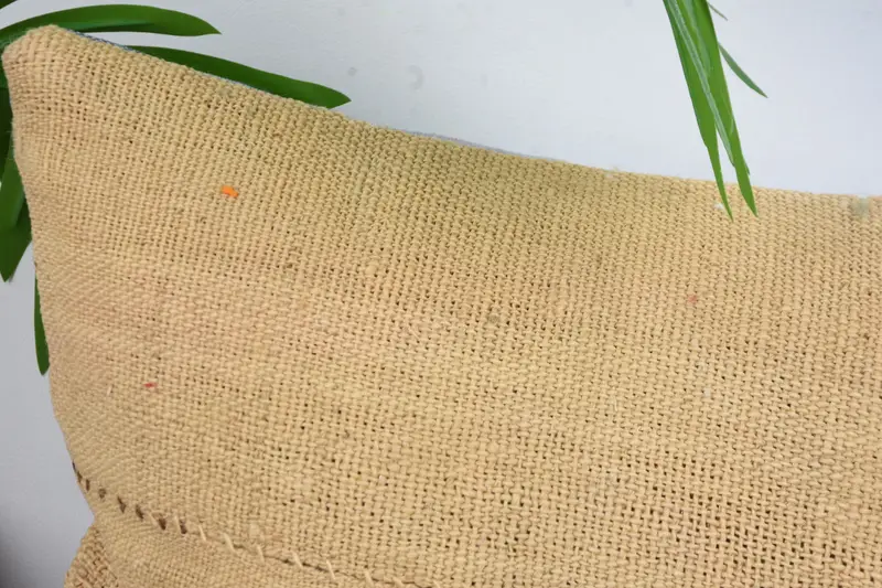 Art Deco Cushion Cover, Ethnical Kilim Rug Pillow, Gift Pillow, Pillow, 12x36 Beige Pillow Sham, Handwoven Pillow Case, Kilim Cushion Sham - 2