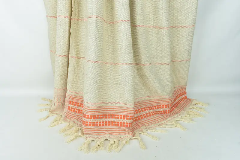 Bridesmaid Gifts, Throw Blankets, Personalized Blanket, Organic Throw, 96x94 Linen Striped Towel, Beach Theme Bachelorette Party, Monogram Blanket - 8
