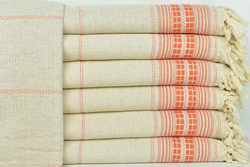 Bridesmaid Gifts, Throw Blankets, Personalized Blanket, Organic Throw, 96x94 Linen Striped Towel, Beach Theme Bachelorette Party, Monogram Blanket - 1