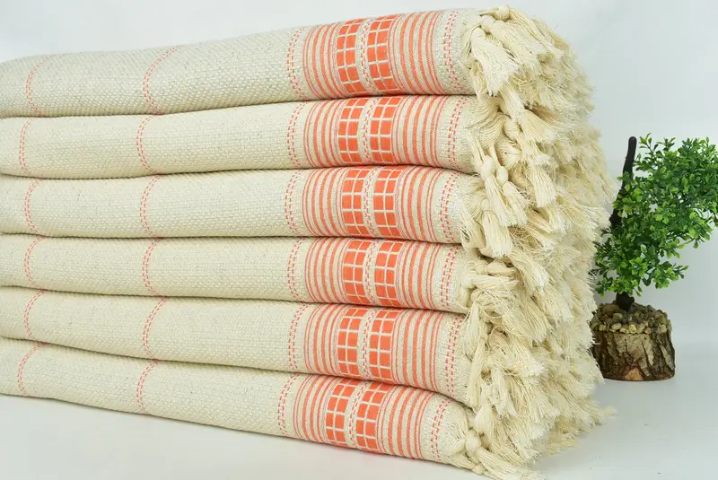 Bridesmaid Gifts, Throw Blankets, Personalized Blanket, Organic Throw, 96x94 Linen Striped Towel, Beach Theme Bachelorette Party, Monogram Blanket - 3
