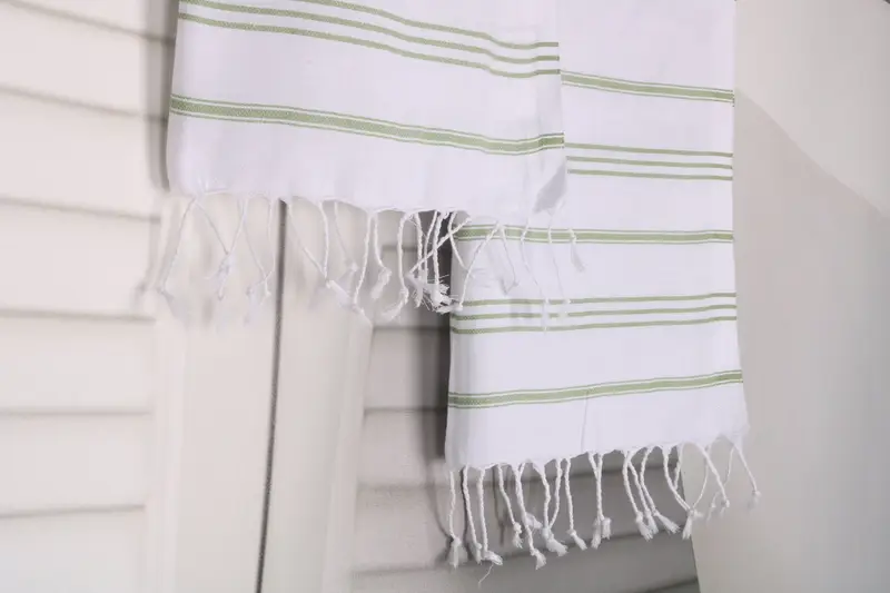 Gift For Bride, Custom Hand Towel, Turkish Towel Hand Towel, Housewarming Gift, Monogram Towels, Personalized Dish Towel, 40x24 Cotton Striped Towel - 8