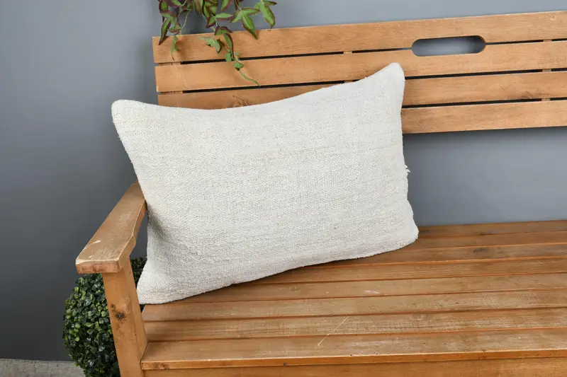 Home Decor Pillow, Bed Cushion Case, 16x24 Beige Pillow Cover, Kilim Pillow Cover, Cushion Cover, Handmade Kilim Cushion, Seat Cushion Cover - 1