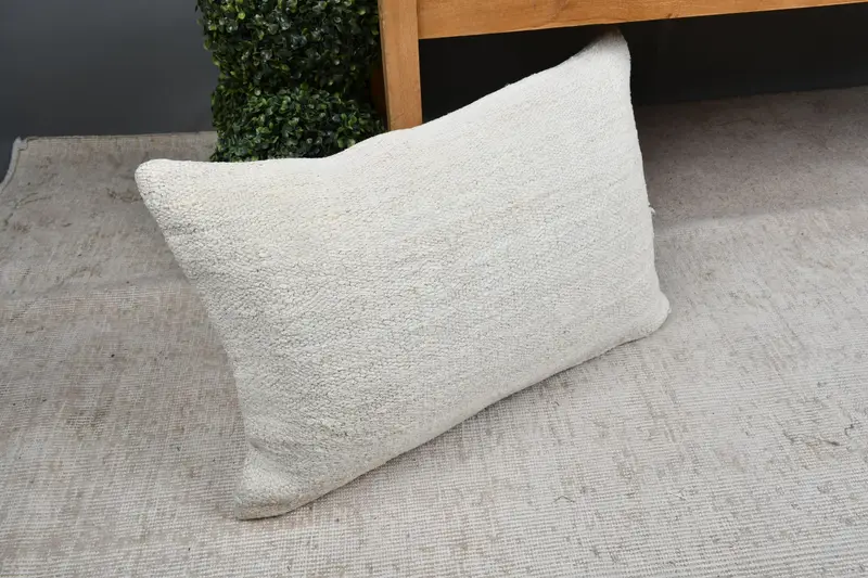 Home Decor Pillow, Bed Cushion Case, 16x24 Beige Pillow Cover, Kilim Pillow Cover, Cushion Cover, Handmade Kilim Cushion, Seat Cushion Cover - 7