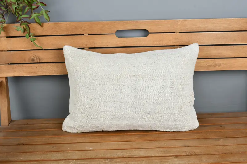 Home Decor Pillow, Bed Cushion Case, 16x24 Beige Pillow Cover, Kilim Pillow Cover, Cushion Cover, Handmade Kilim Cushion, Seat Cushion Cover - 6