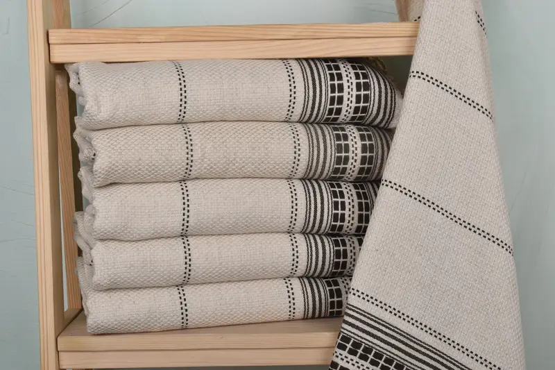 Anniversary Gift For Her, Wedding Favors, Turkish Hand Towel, Spa Towel, Personalized Gift, Organic Towel, 40x20 Linen Striped Towel, Handmade Gift - 2