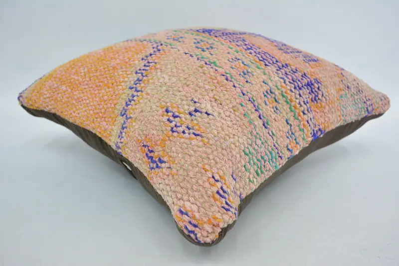 Tribal Pillow, Cushion Cover, Throw Kilim Pillow, 14x14 Blue Pillow Sham, Interior Designer Pillow, Garden Pillow Sham, Kilim Cushion Sham - 6
