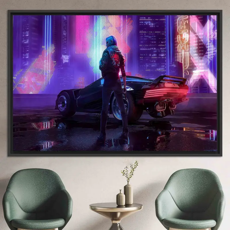 Lebendige Leinwandkunst für Ihre farbenfrohe Gaming-Raumdekoration