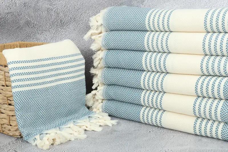 Absorbent Turkish towel, 70x40 Cotton Striped Towel, Turkish Towel Beach, Lightweight towel, Pool Towels, Bridal Gifts, Girl Trip Party Favor - 3