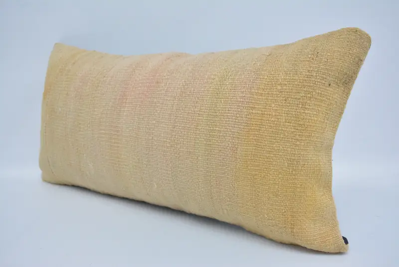Natural Cushion, 12x24 Beige Cushion, Cushion, Throw Kilim Pillow, Vintage Kilim Throw Pillow, Kilim Cushion Sham, Vintage Cushion Cover - 4