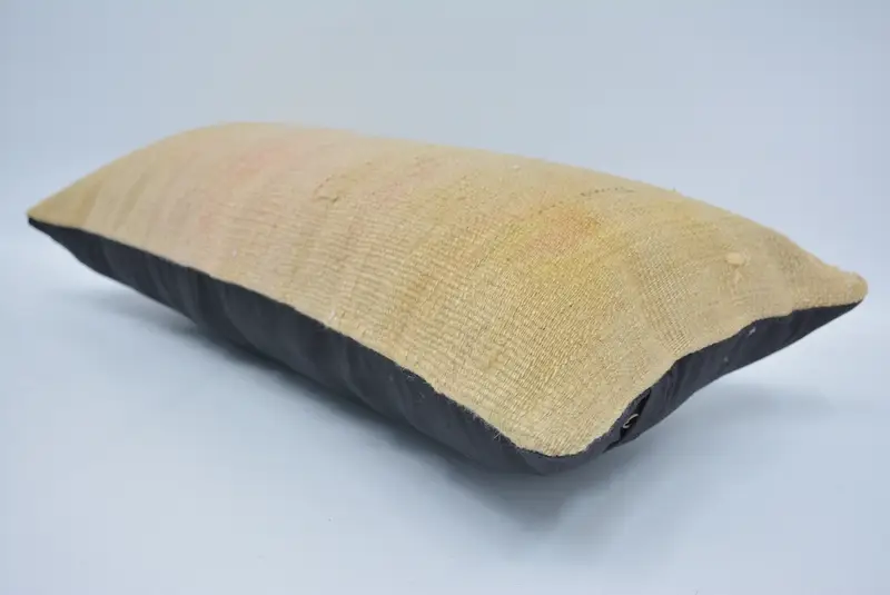 Natural Cushion, 12x24 Beige Cushion, Cushion, Throw Kilim Pillow, Vintage Kilim Throw Pillow, Kilim Cushion Sham, Vintage Cushion Cover - 6