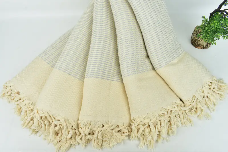 90x76 Cotton Diamond Towel, Turkish Cotton Blanket, Bedspread, Bachelorette Large Towel, Boho Throw Blankets, Throw Blanket Couch, Spa Gift - 4