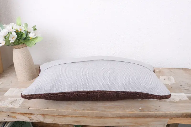 Vintage Kilim Throw Pillow, 8x16 Brown Pillow, Home Decor Pillow, Pillow Sham, Wool Kilim Pillow Pillow Sham, Boho Pillow Sham Cover - 7