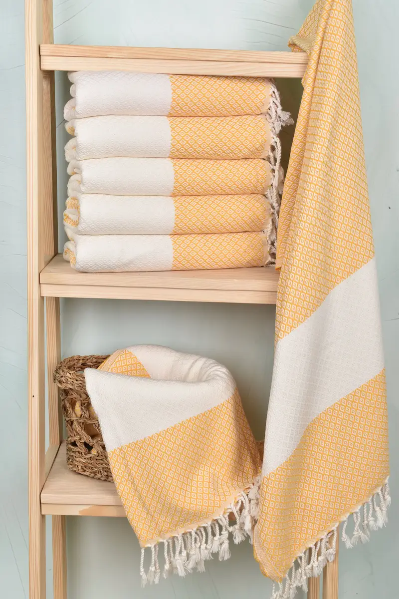 70x36 Linen Diamond Towel, Spa Gift, Handwoven Turkish Towel, Valentines Day Gift For Her, Fouta towel, Quick-Dry Beach Towel, Beach Towel Gift - 3