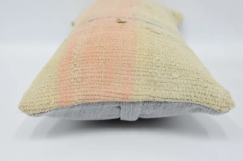 Pillow, Shabby Chic Cushion Cover, Kilim Rug Cushion, Turkish Kilim Pillow, Gift Pillow, Handmade Kilim Cushion, 8x16 Beige Pillow Case - 5