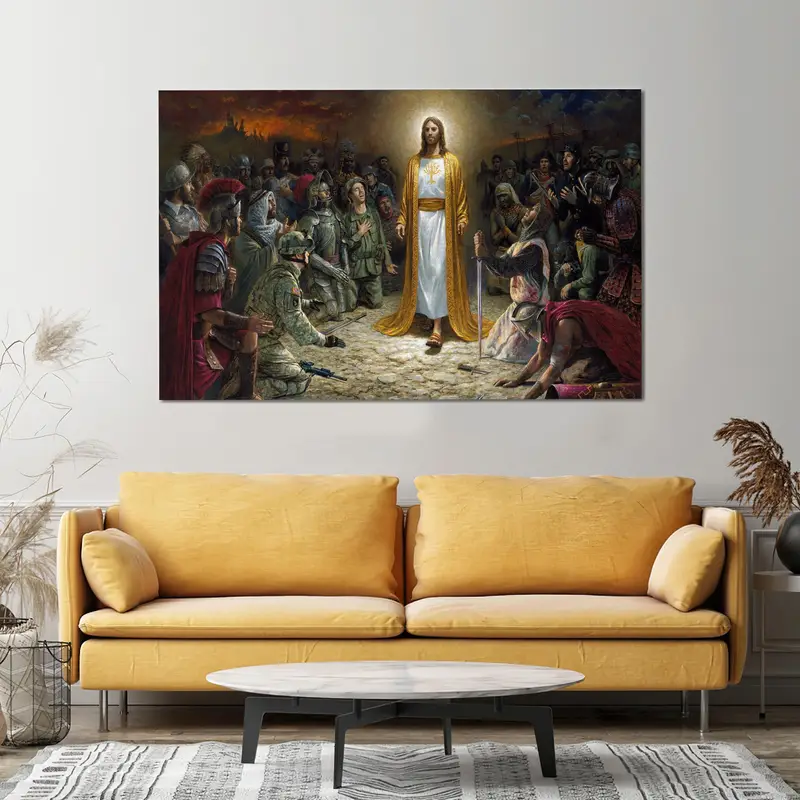 Jesus Canvas Art, Christ Wall Decor, Gift For Christian, Jesus Lover Gift, Modern Canvas Decor, Wall Art Decor, Home Decor Wall Art, - 1