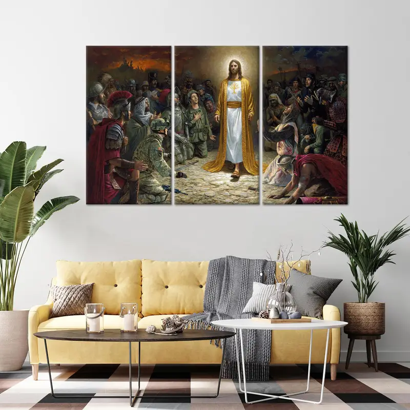 Jesus Canvas Art, Christ Wall Decor, Gift For Christian, Jesus Lover Gift, Modern Canvas Decor, Wall Art Decor, Home Decor Wall Art, - 2