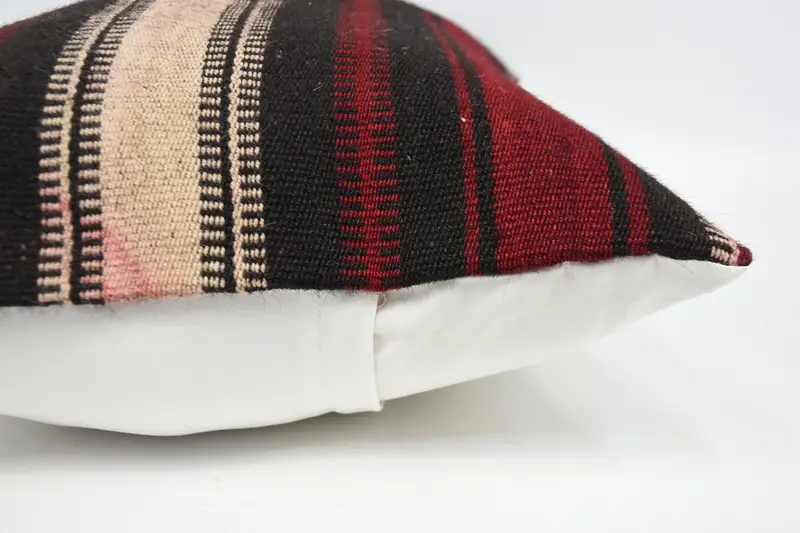 Handmade Kilim Cushion, 20x28 Red Cushion, Throw Kilim Pillow, Pillow Cover, Turkish Pillow, Ethnic Pillow Cover Cushion Case, Colorful Pillow - 5