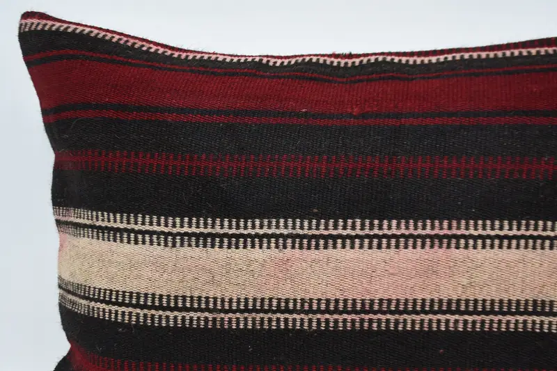 Handmade Kilim Cushion, 20x28 Red Cushion, Throw Kilim Pillow, Pillow Cover, Turkish Pillow, Ethnic Pillow Cover Cushion Case, Colorful Pillow - 2
