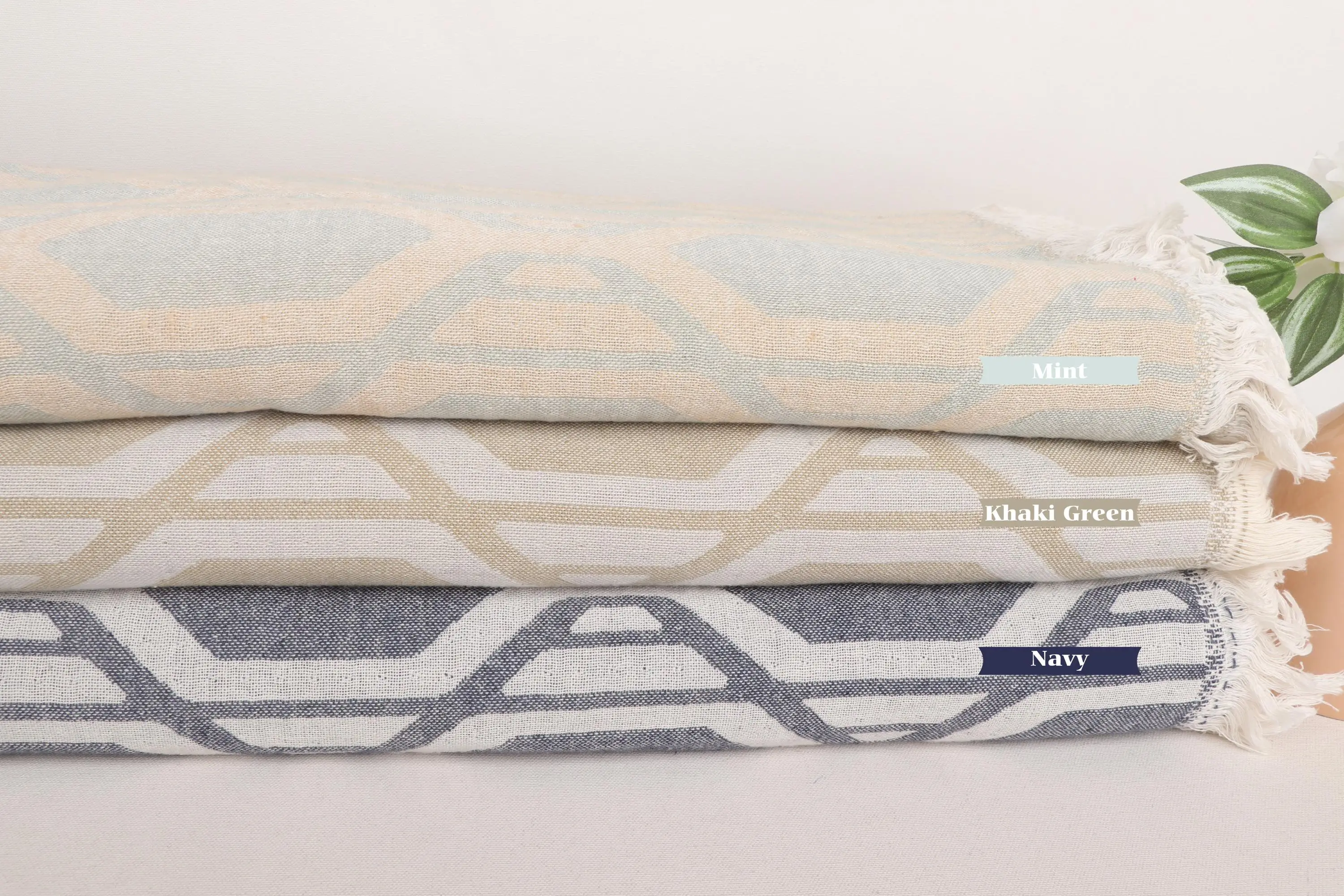 Patterned Blanket Cotton Striped Gothic, 75x91 Inches - 1